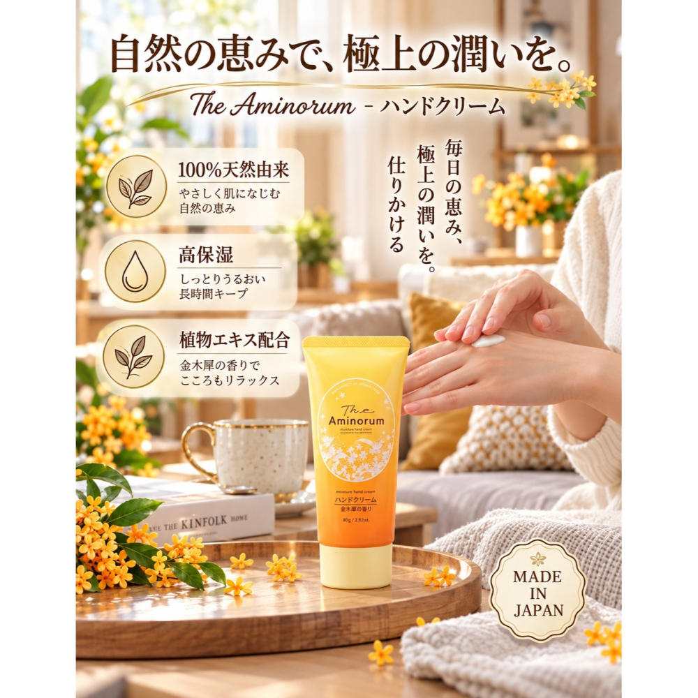 日本熊野油脂 金木犀胺基酸 護手霜80g (2 入特惠組)-細節圖4