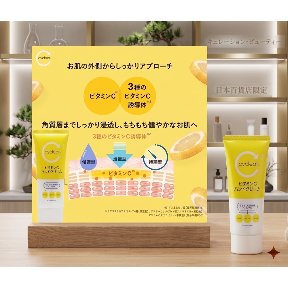 日本 熊野 維他命C誘導體 秒吸收不黏膩 護手霜(兩隻一組)-細節圖3