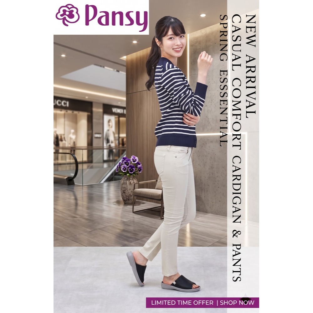 日本 Pansy輕量防滑 防撞護趾U型足弓減壓涼鞋(黑.藍)兩色-細節圖5