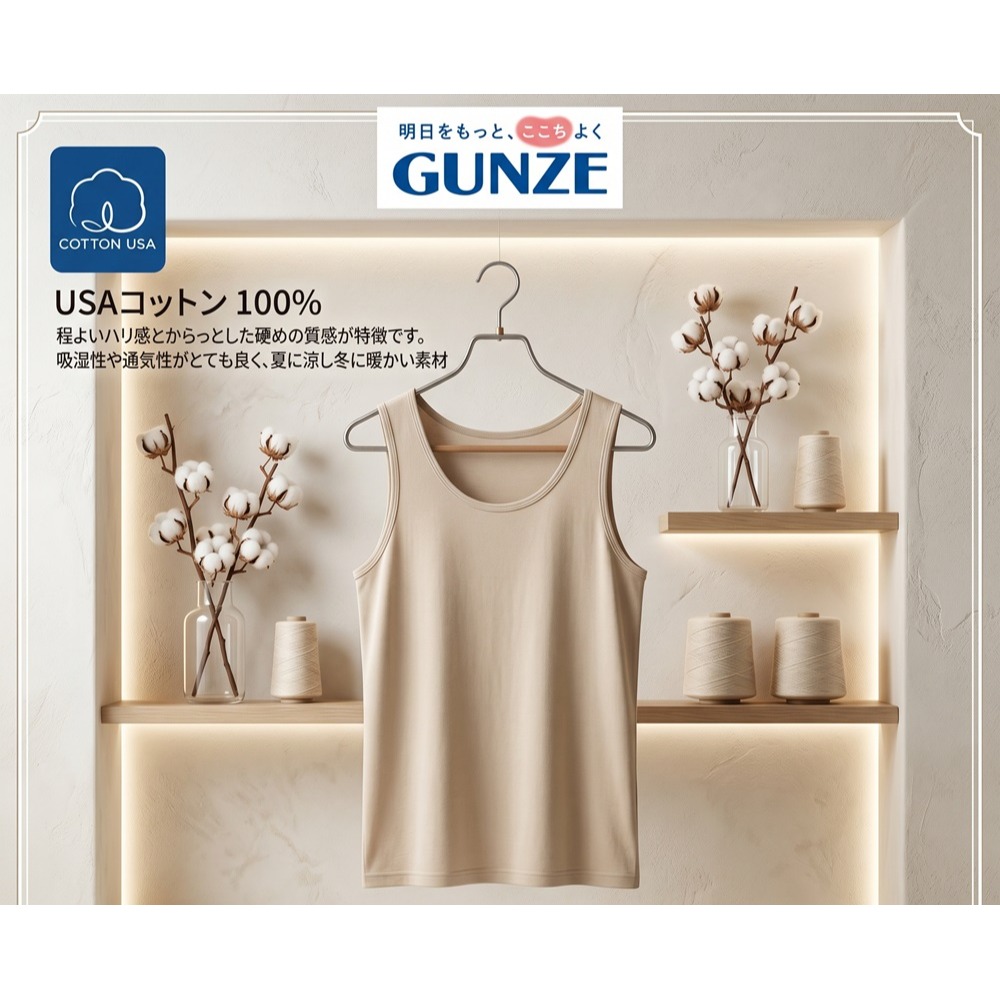 日本 GUNZE 告別汗味與汙漬 消臭機能背心(黑.膚.粉)三色-細節圖7