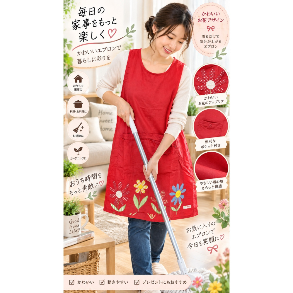 日本 鄉村風 防撥水加工 女孩 後綁圍裙(a.b.c.d.e.f.g.h)8款-細節圖5