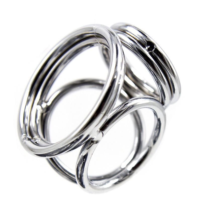 🟡特價 熱賣款🟡-頂級不銹鋼-助勃3環 公雞環 莖鋼套-屌環 鎖精環 陰莖環 鳥環 情趣用品男用 陰莖三環 鎖精環-細節圖5