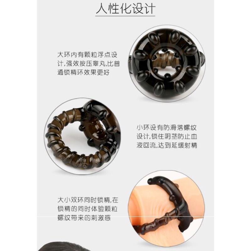 《特價 熱賣款》橡膠屌環 雙重束縛 睪丸環 -屌環 鎖精環 陰莖環 鳥環 情趣用品男用成人玩具 同志 gay 男同志-細節圖5