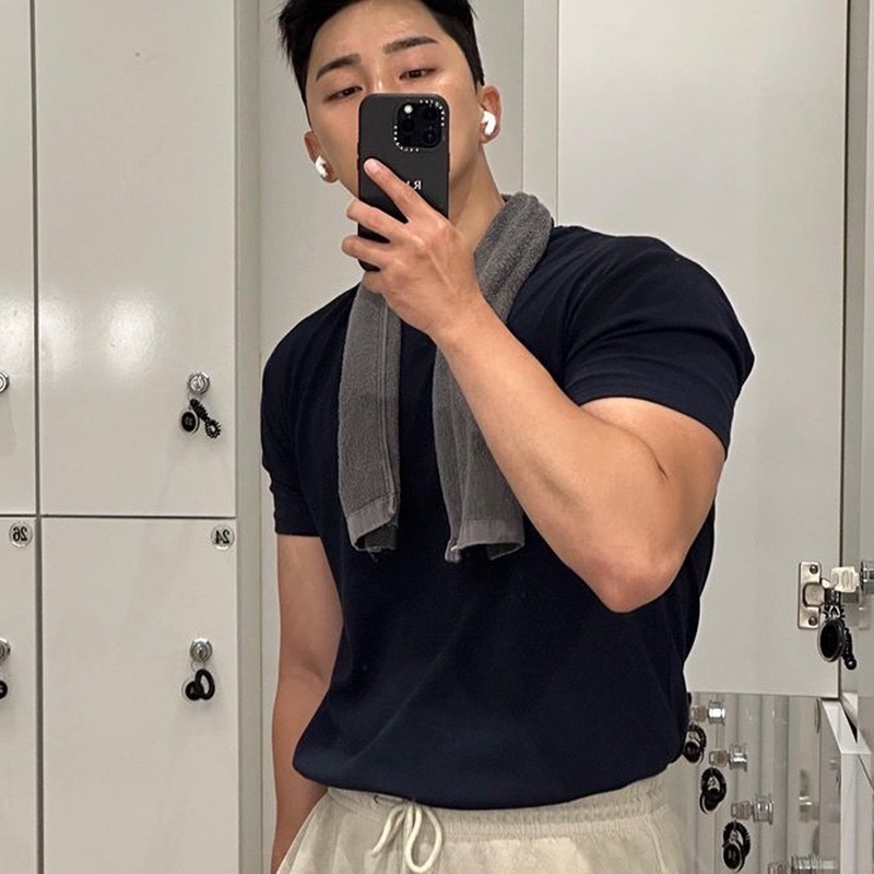 🔥韓版素T 🔥圓領上衣 圓領t恤 t-shirt 韓版上衣 短袖男士上衣 健身運動跑步戶外休閒T恤 健身衣 素t t-細節圖3