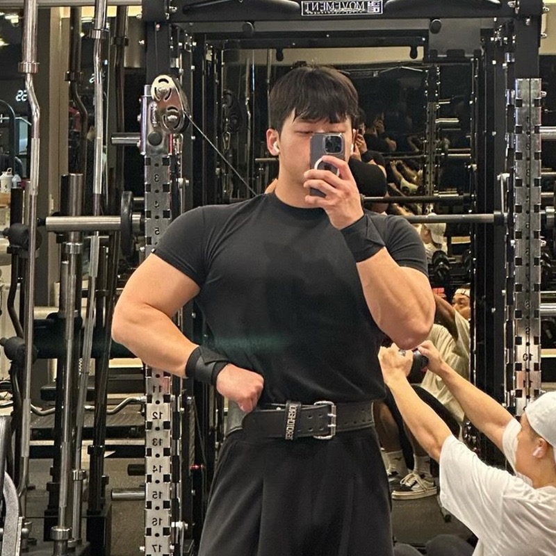 🔥韓版素T 🔥圓領上衣 圓領t恤 t-shirt 韓版上衣 短袖男士上衣 健身運動跑步戶外休閒T恤 健身衣 素t t-細節圖7