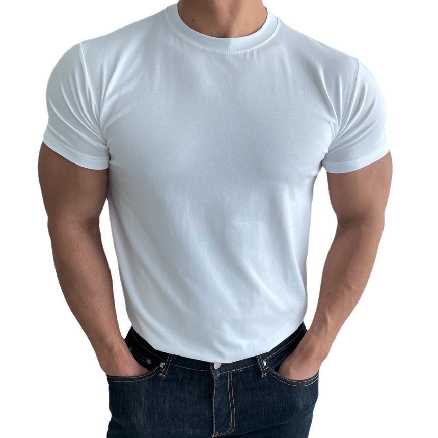 🔥韓版素T 🔥圓領上衣 圓領t恤 t-shirt 韓版上衣 短袖男士上衣 健身運動跑步戶外休閒T恤 健身衣 素t t-細節圖11