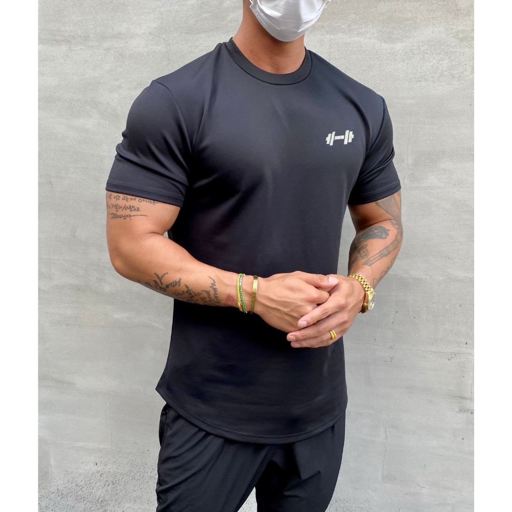 🔥新品 運動健身衣🔥顯肌肉 訓練服 短袖 圓領t恤 t-shirt 健身上衣 運動上衣 短袖男士上衣 肌肉t恤 肌肉-細節圖5