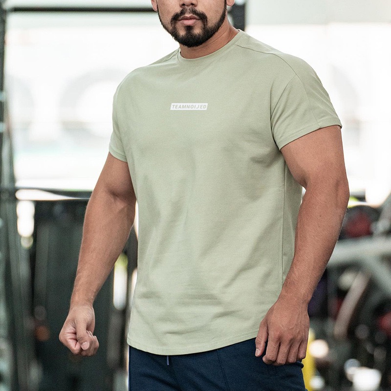 🔥健身上衣🔥圓領上衣 圓領t恤 t-shirt 運動健身上衣 短袖男士上衣 健身運動跑步戶外休閒T恤 健身衣 型男運-細節圖4