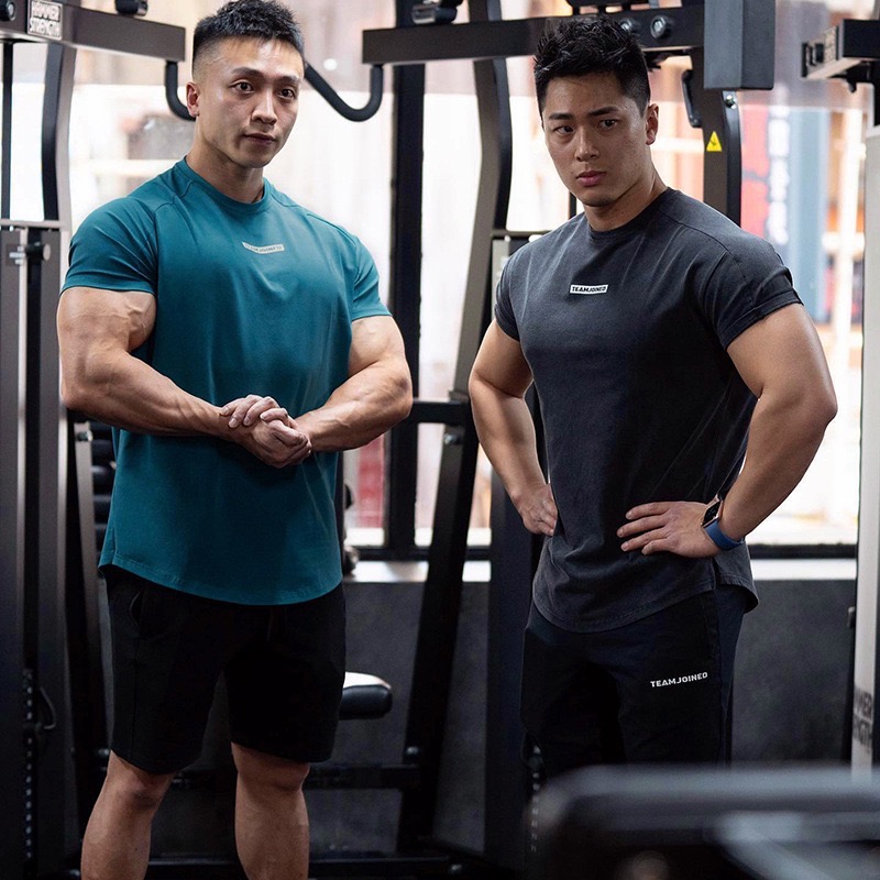 🔥健身上衣🔥圓領上衣 圓領t恤 t-shirt 運動健身上衣 短袖男士上衣 健身運動跑步戶外休閒T恤 健身衣 型男運-細節圖5