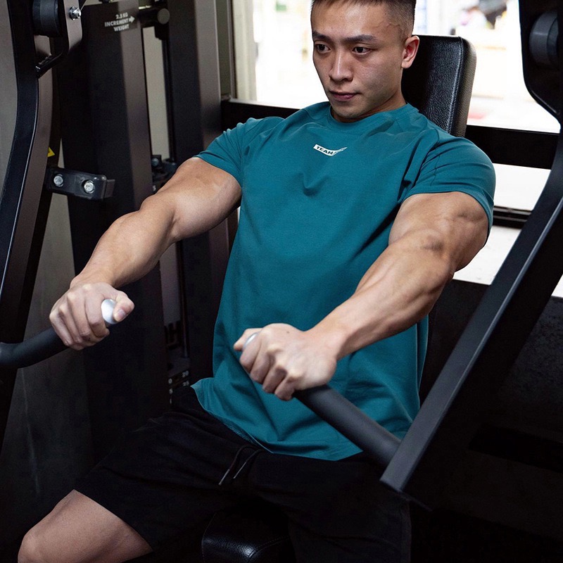 🔥健身上衣🔥圓領上衣 圓領t恤 t-shirt 運動健身上衣 短袖男士上衣 健身運動跑步戶外休閒T恤 健身衣 型男運-細節圖9