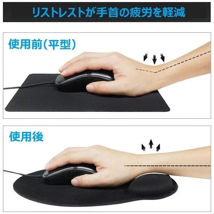 不動化學| 日本進口 抗菌減壓滑鼠墊 減輕手腕壓力-細節圖3
