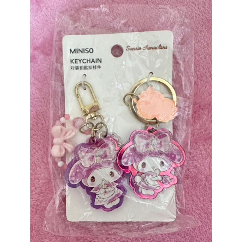 【現貨】名創優品三麗鷗吊飾 美樂蒂 布丁狗kitty 大耳狗 掛件 鑰匙圈-細節圖2