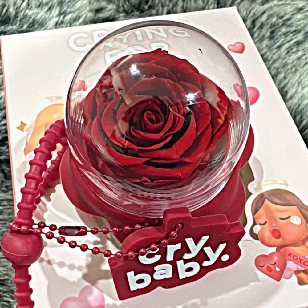 【現貨 官方正品】泡泡瑪特 POPMART crybayb 情人節玫瑰花 哭娃 哭娃永生花 情人節哭娃 畢業禮物-細節圖3
