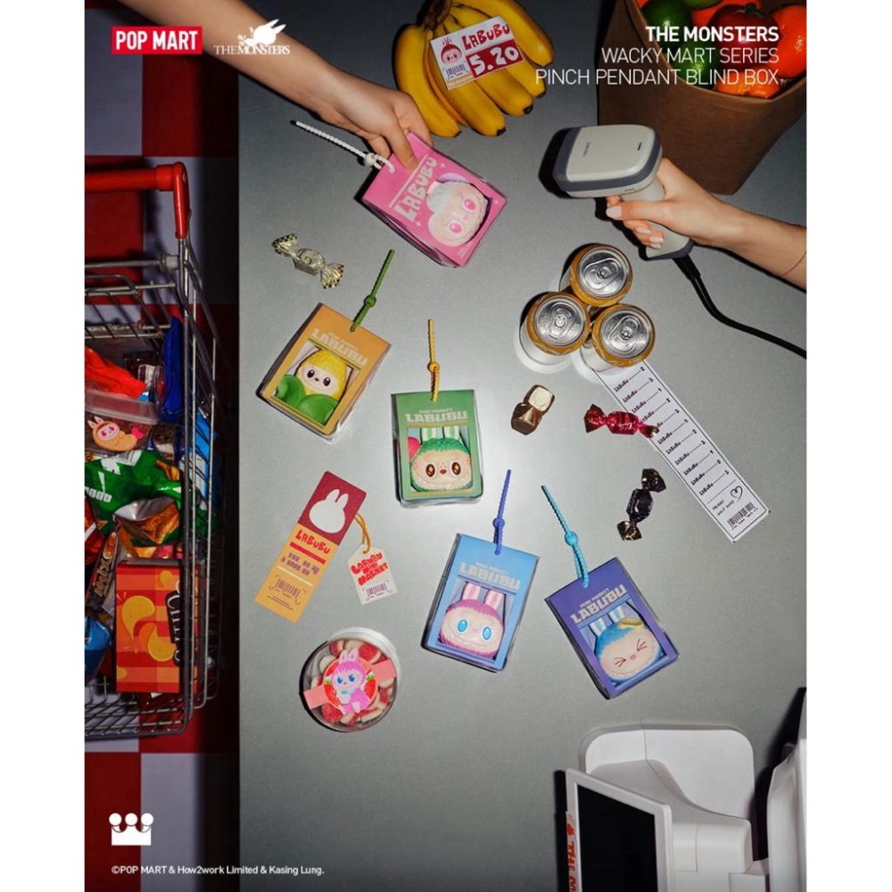[現貨 正品保證］POP MART 泡泡瑪特 Labubu 怪味便利店 捏捏 鑰匙圈 掛件 包包吊飾 吊飾 盲盒-細節圖4