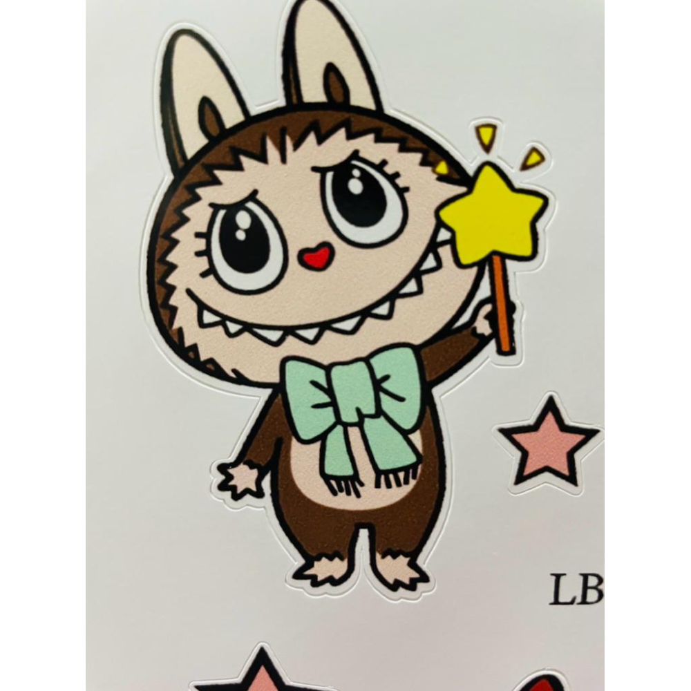 ［現貨］泡泡瑪特 labubu 拉布布 貼紙 防水防貼 車貼 車身貼紙 機車貼紙 安全帽貼紙 pop mart-細節圖4