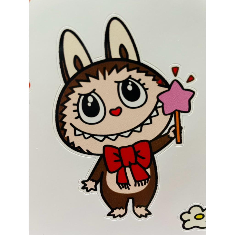 ［現貨］泡泡瑪特 labubu 拉布布 貼紙 防水防貼 車貼 車身貼紙 機車貼紙 安全帽貼紙 pop mart-細節圖5