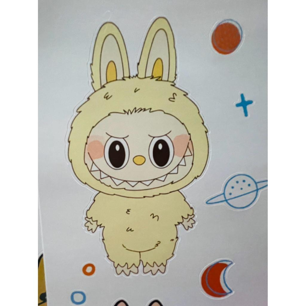 ［現貨］泡泡瑪特 labubu 拉布布 貼紙 防水防貼 車貼 車身貼紙 機車貼紙 安全帽貼紙 pop mart-細節圖6
