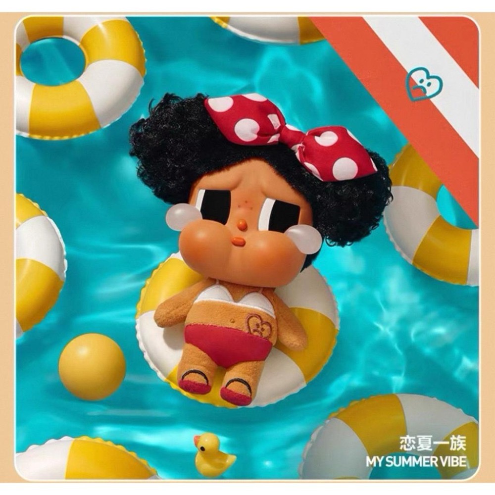 [現貨 正品保證］POPMART 泡泡瑪特 CRYBABY 度假系列 哭娃 搪膠毛絨掛件 盲盒 鑰匙圈 包包吊飾-細節圖6