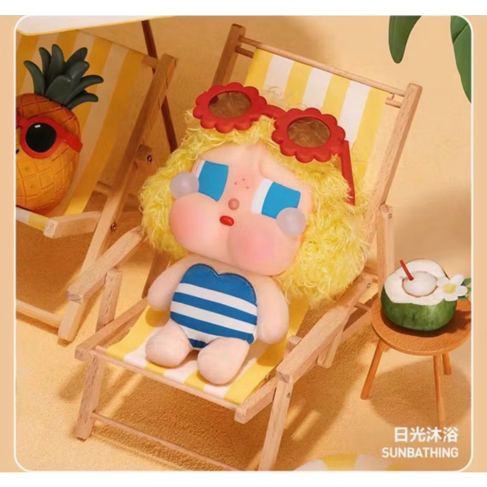 [現貨 正品保證］POPMART 泡泡瑪特 CRYBABY 度假系列 哭娃 搪膠毛絨掛件 盲盒 鑰匙圈 包包吊飾-規格圖9