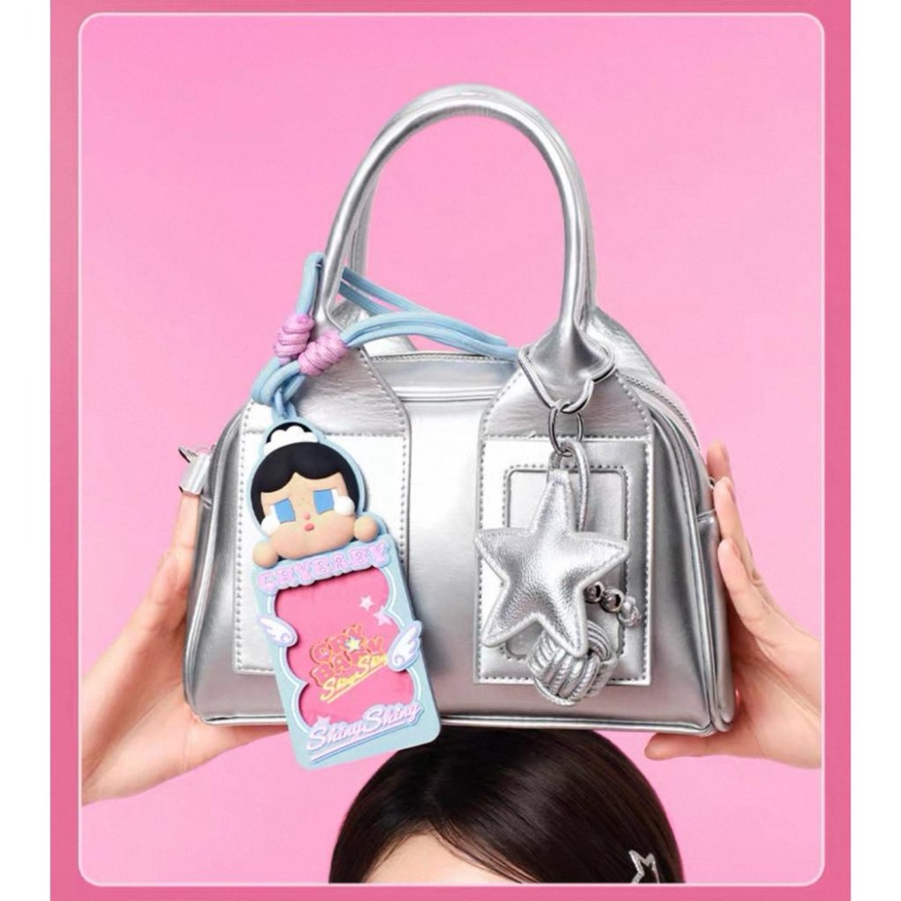 [現貨 正品保證］POP MART 泡泡瑪特 CRYBABY SHINY SHINY系列-哭娃 卡套 悠遊卡套 包包吊飾-細節圖4