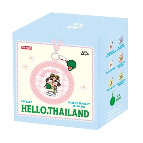 現貨/泰國限定/POPMART 泡泡瑪特/CRYBABY-隨身鏡/哭娃鏡子/盲盒/Hello Thailand/包包掛件-細節圖3