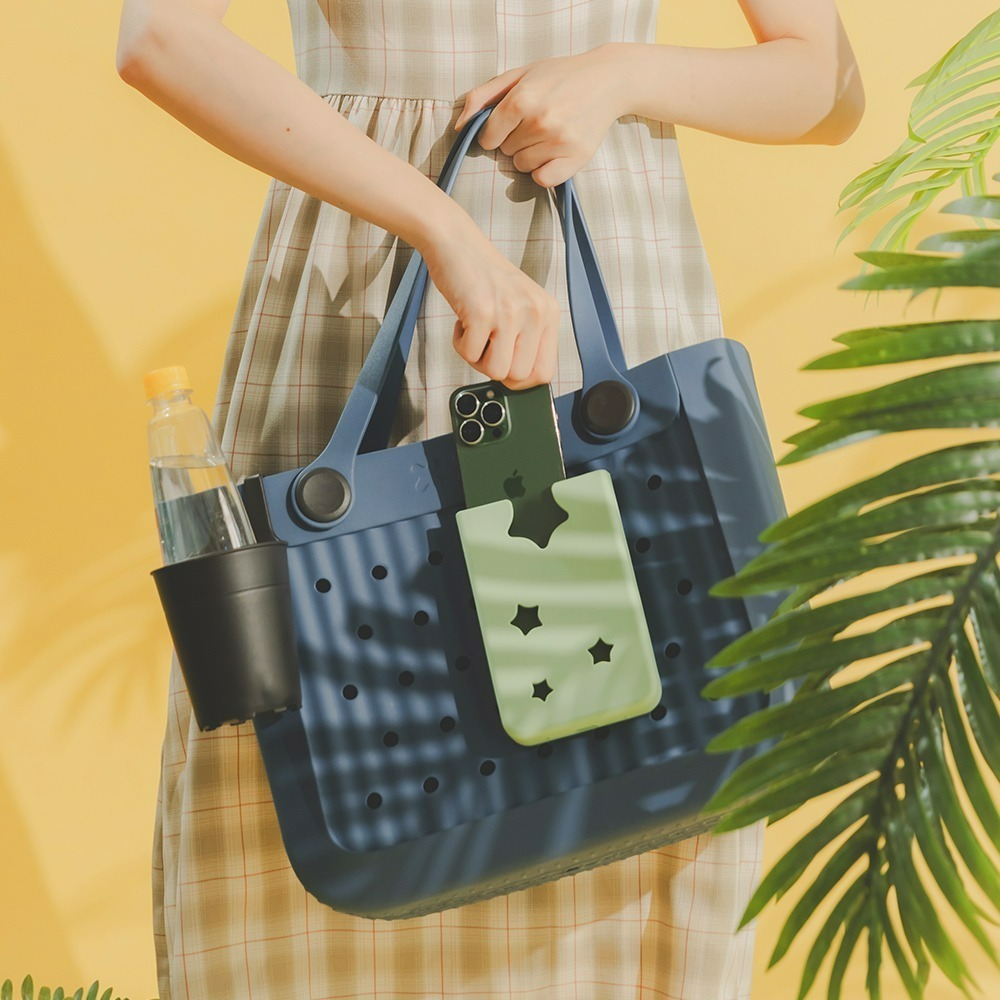 肩背漫遊包 EVA包 防水包 大容量包 媽媽包 媽媽包 沙灘包 托特包 野餐包 海灘包 戲水包 一體成型 底部止滑-細節圖7