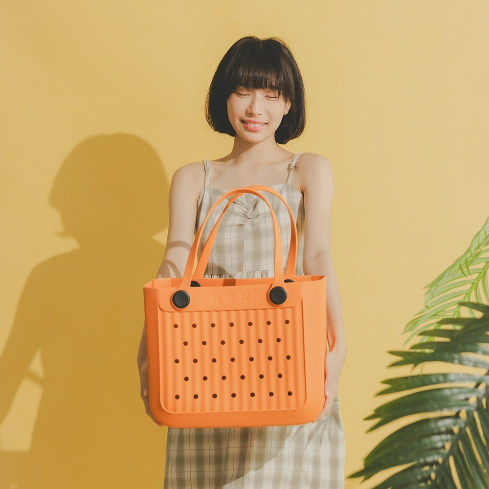 肩背漫遊包 EVA包 防水包 大容量包 媽媽包 媽媽包 沙灘包 托特包 野餐包 海灘包 戲水包 一體成型 底部止滑-規格圖7