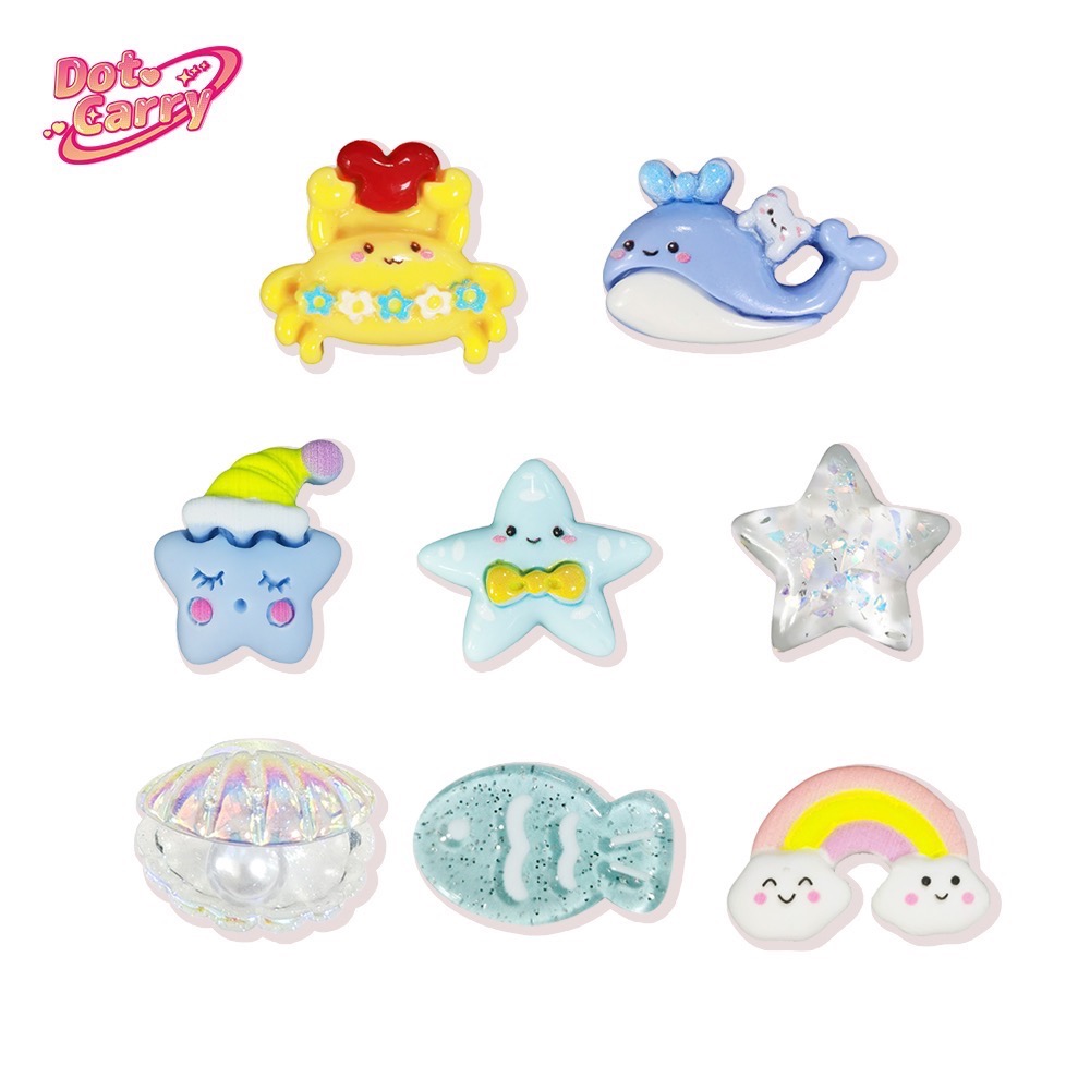 【Dot.Carry】飾扣-樹脂系列 海洋樂園(8入) 洞洞包飾扣 洞洞鞋鞋扣 洞洞鞋-細節圖2