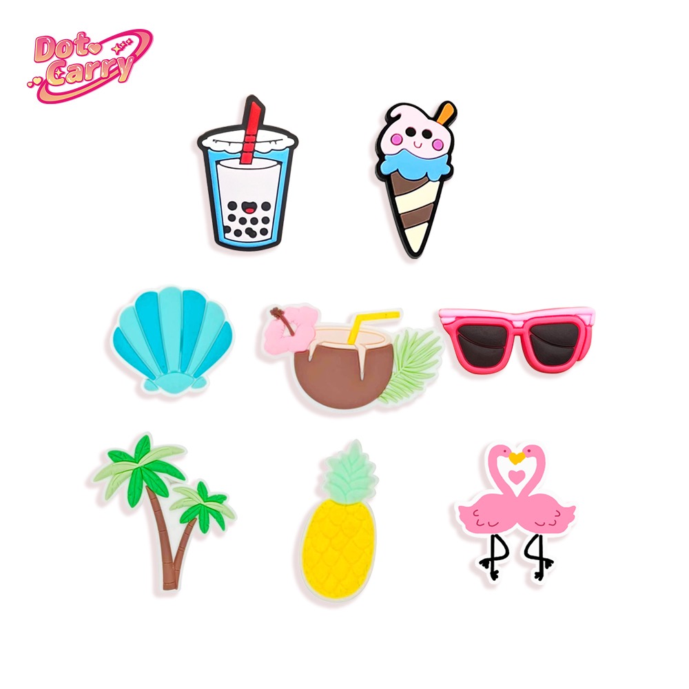 【Dot.Carry】飾扣-PVC系列 夏天海灘(8入) 洞洞包飾扣 洞洞鞋鞋扣 洞洞鞋-細節圖2