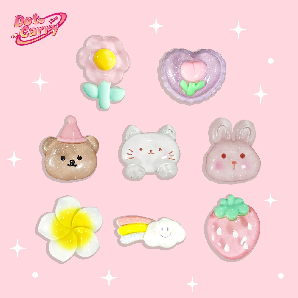 【Dot.Carry】飾扣-樹脂系列 森林派對(8入) 洞洞包飾扣 洞洞鞋鞋扣 洞洞鞋-規格圖2