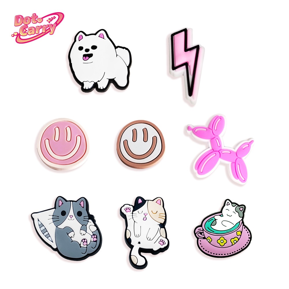 【Dot.Carry】飾扣-PVC系列 街頭犬貓(8入) 洞洞包飾扣 洞洞鞋鞋扣 洞洞鞋-細節圖2