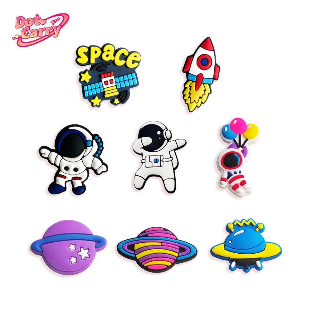 【Dot.Carry】飾扣-PVC系列 星球派對(8入) 洞洞包飾扣 洞洞鞋鞋扣 洞洞鞋-細節圖2