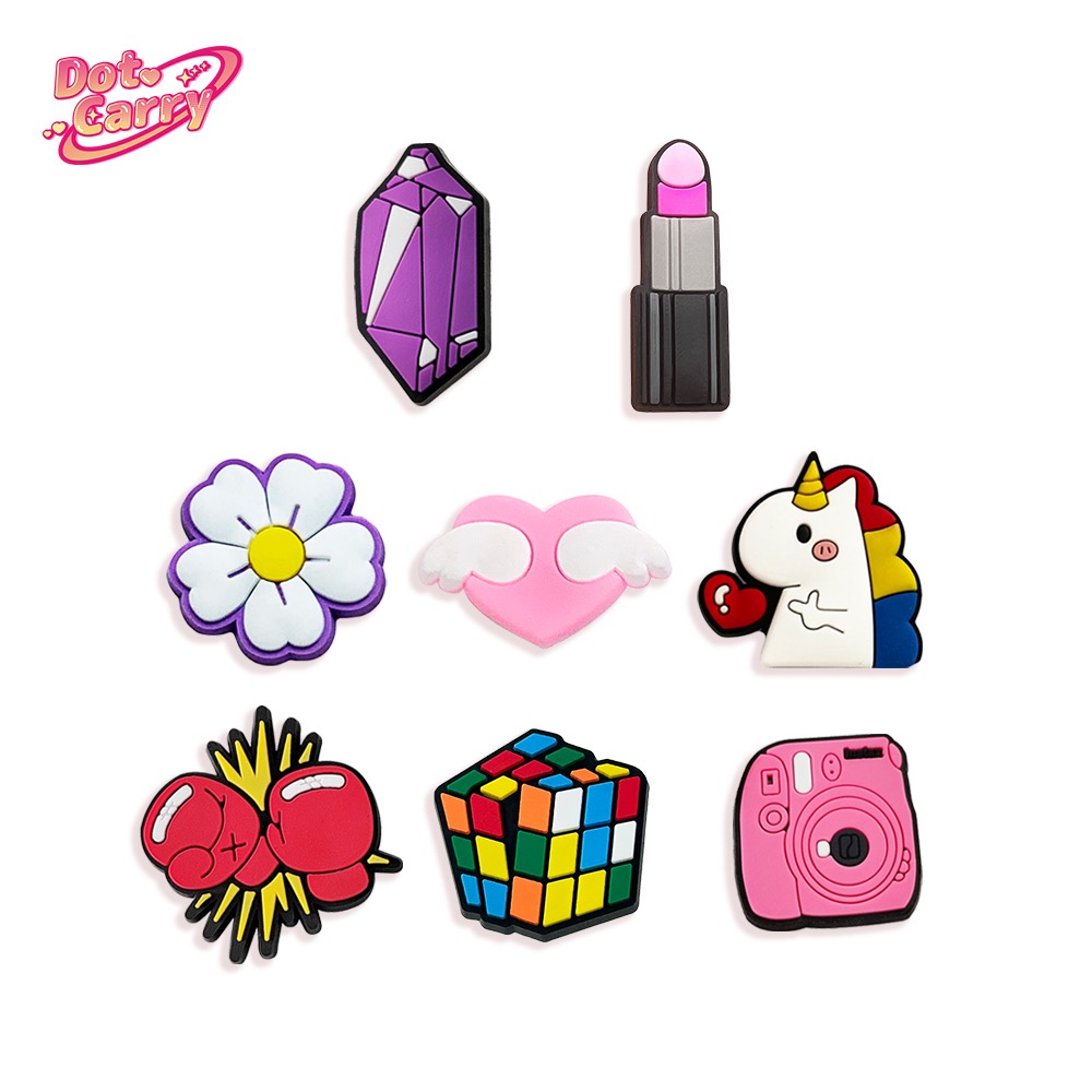 【Dot.Carry】飾扣-PVC系列 潮流物語(8入) 洞洞包飾扣 洞洞鞋鞋扣 洞洞鞋-細節圖2