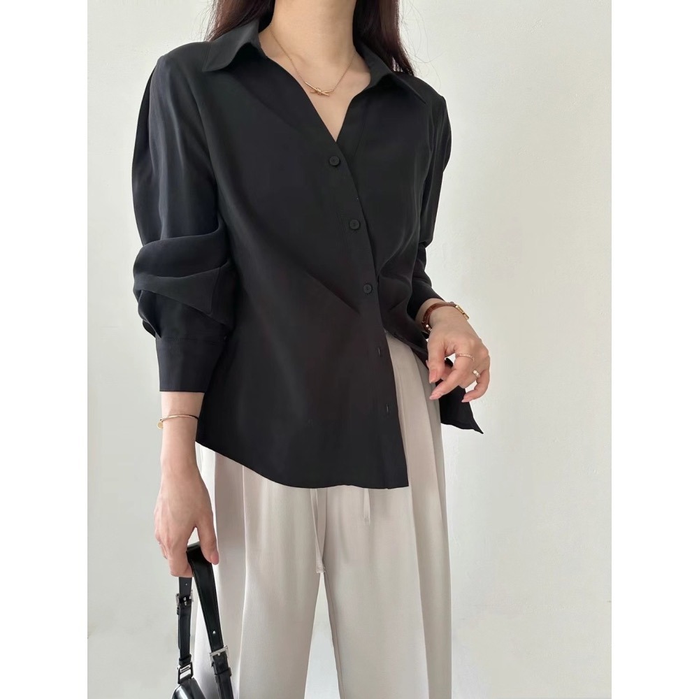 正韓 氣質優雅前綁帶打折西褲 現貨藍灰-細節圖7