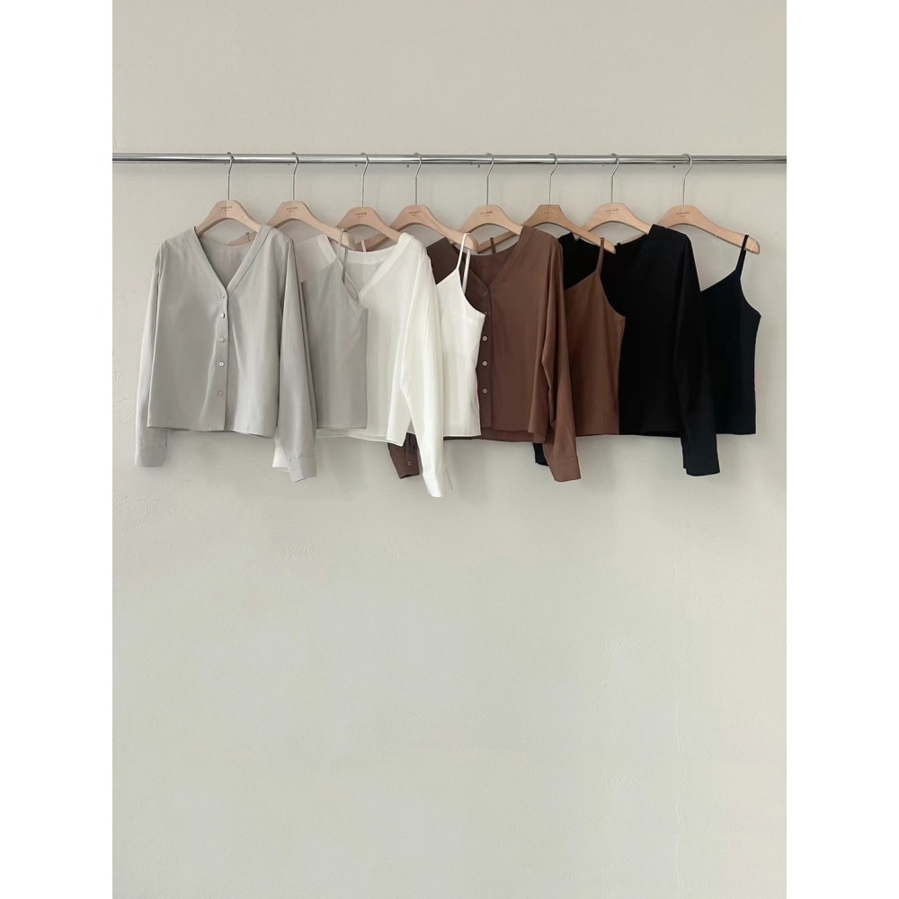 正韓 兩件式多穿法襯衫組 現貨白-細節圖5