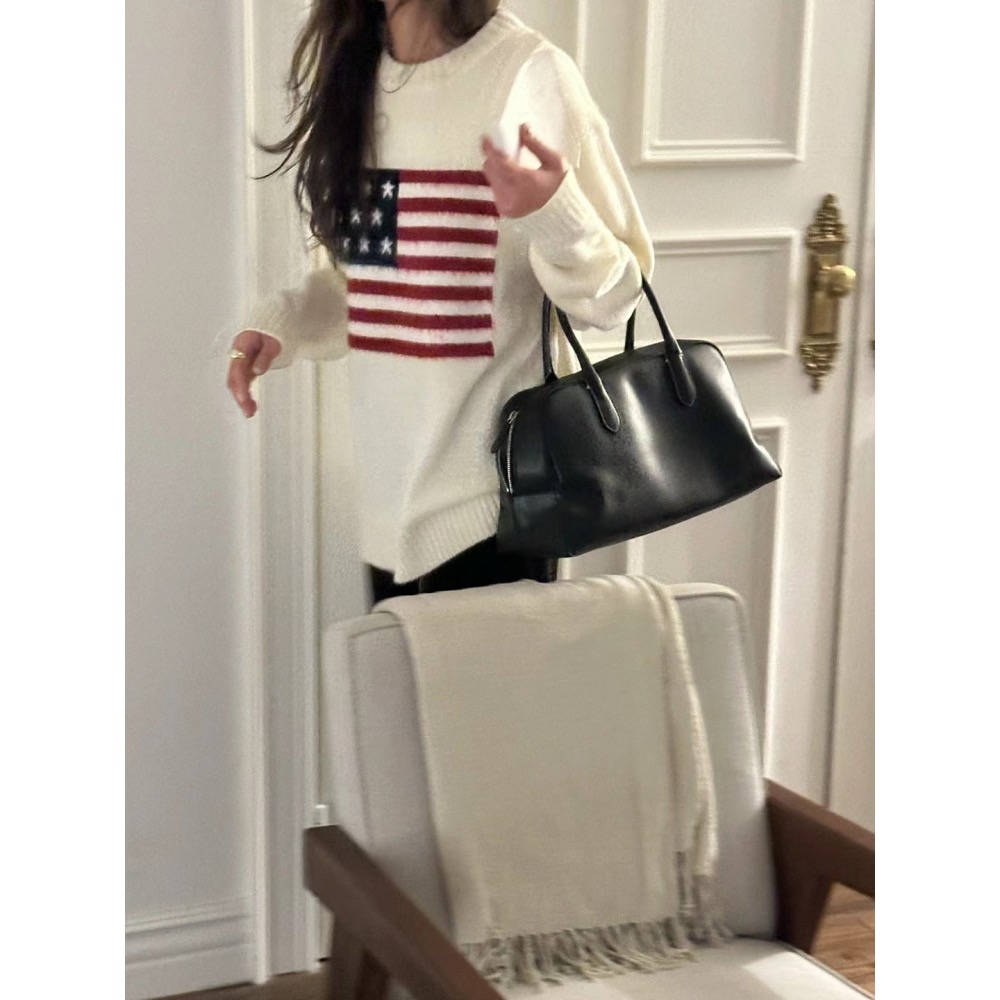 正韓 美國國旗毛衣 現貨深藍-細節圖2