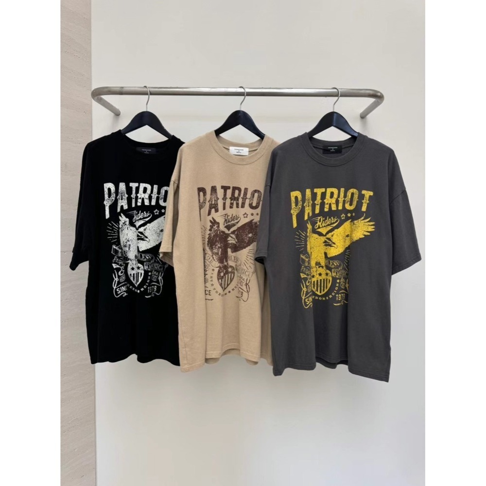 正韓 老鷹厚版短袖T 現貨米-細節圖4