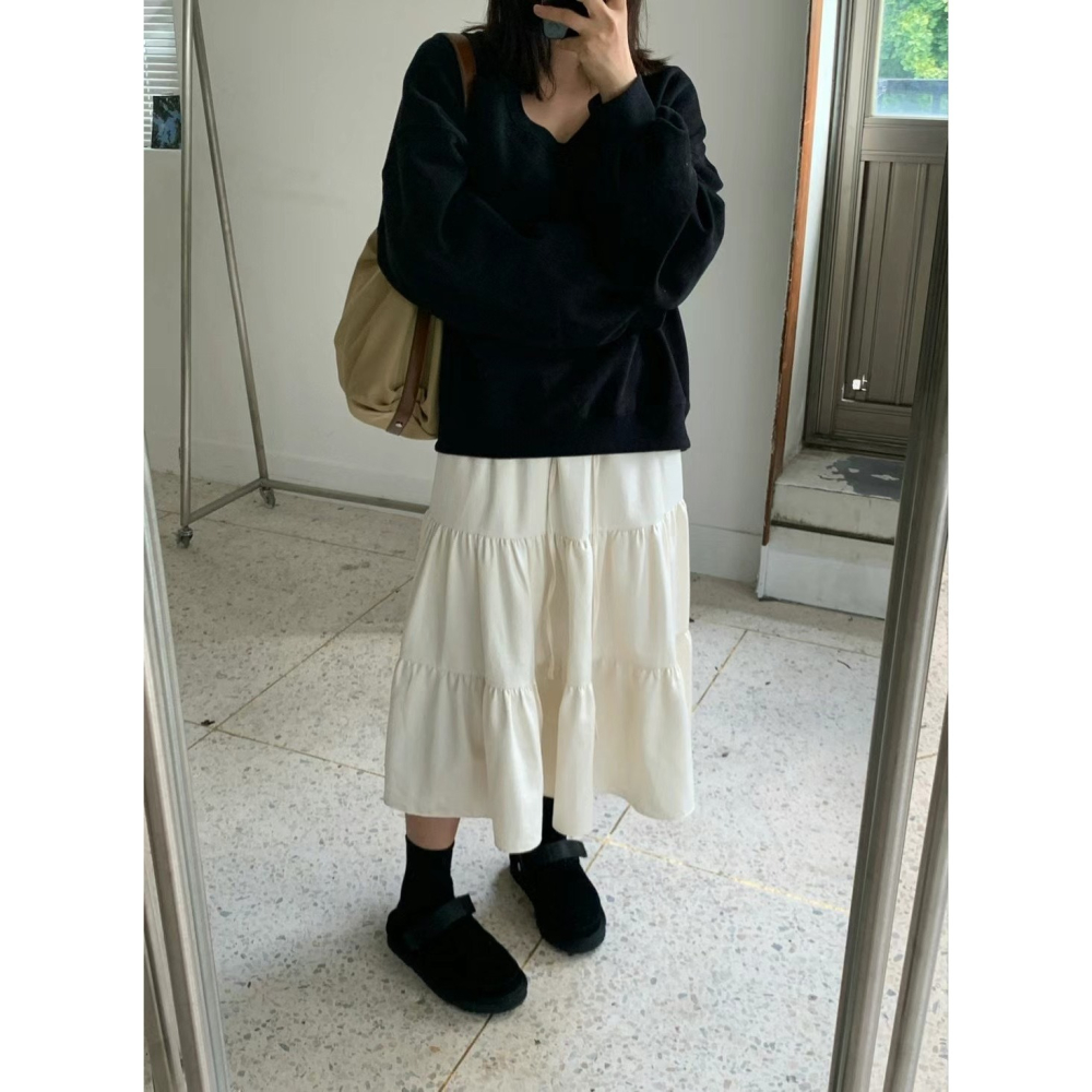 正韓 大V領內刷毛大學T 現貨黃/灰-細節圖6