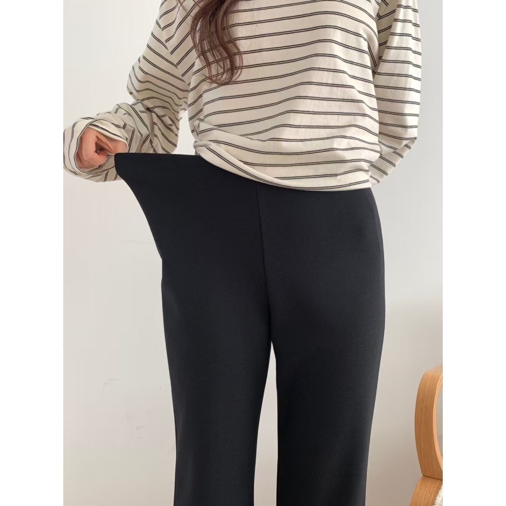 正韓 腰頭彈性微喇叭長褲 現貨-細節圖6