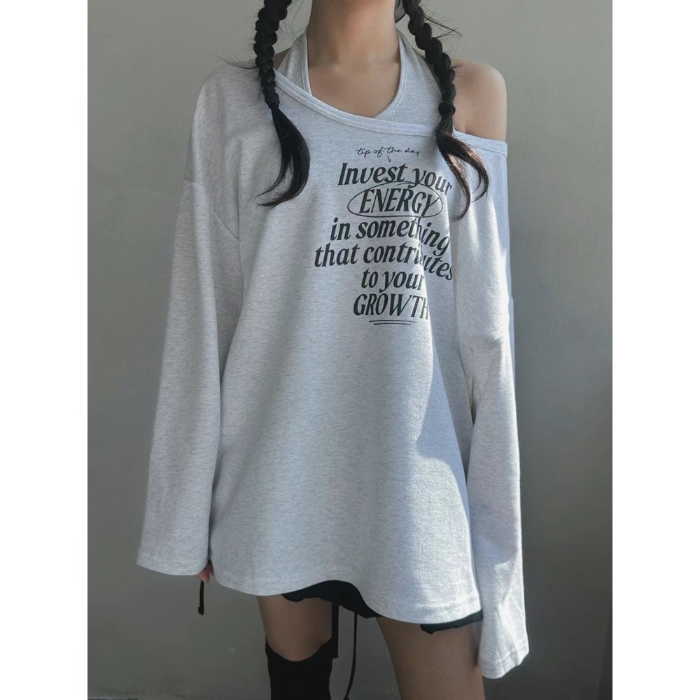 正韓 棉質兩件式露肩上衣三色 白色現貨-規格圖9