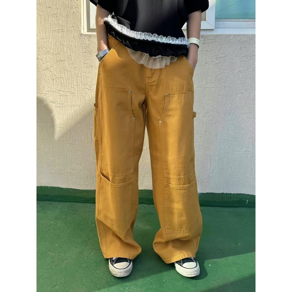 正韓 神褲等級超有型工作褲四色 現貨黃色M-細節圖3