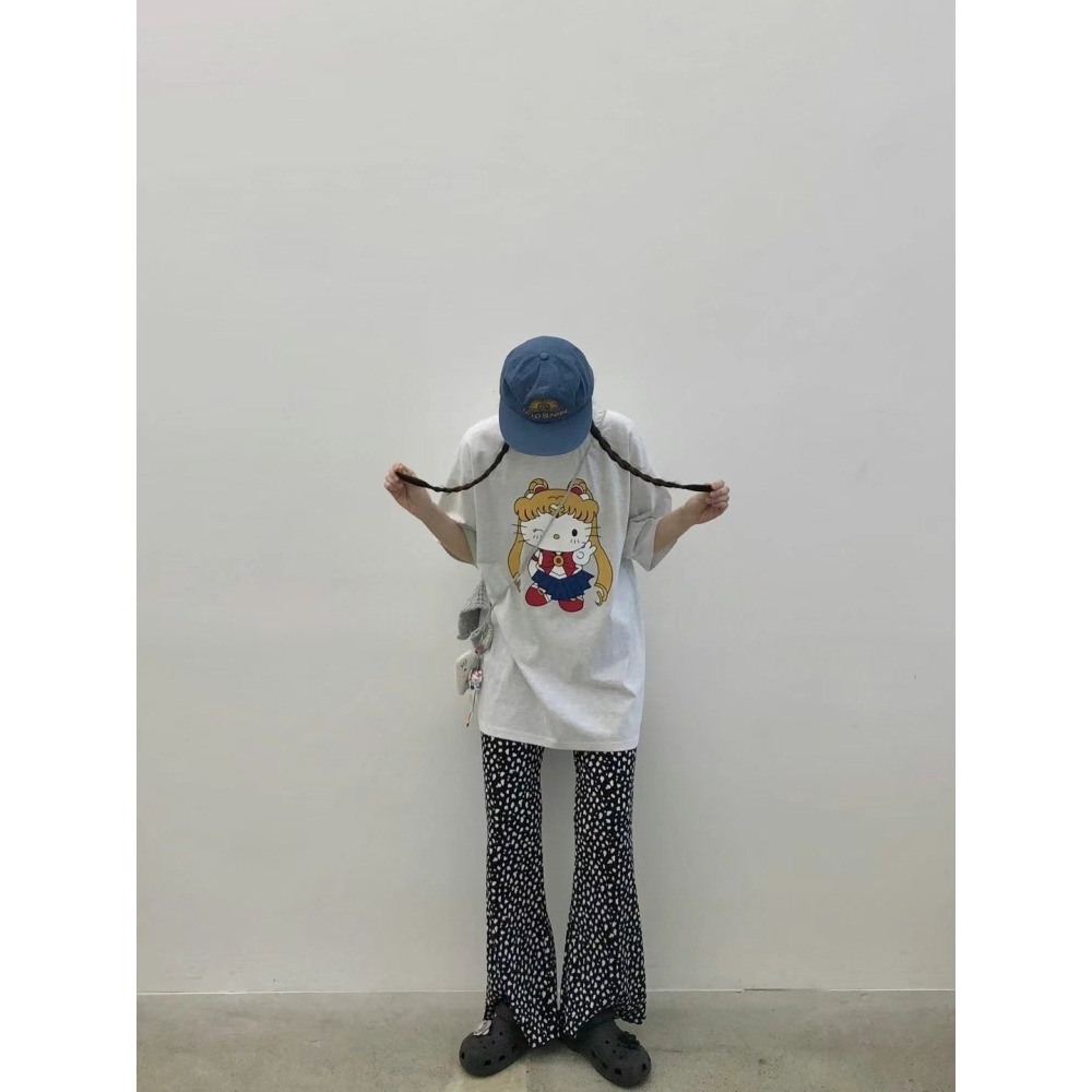 正韓 細坑條豹紋點點休閒褲 黑色 現貨-細節圖3