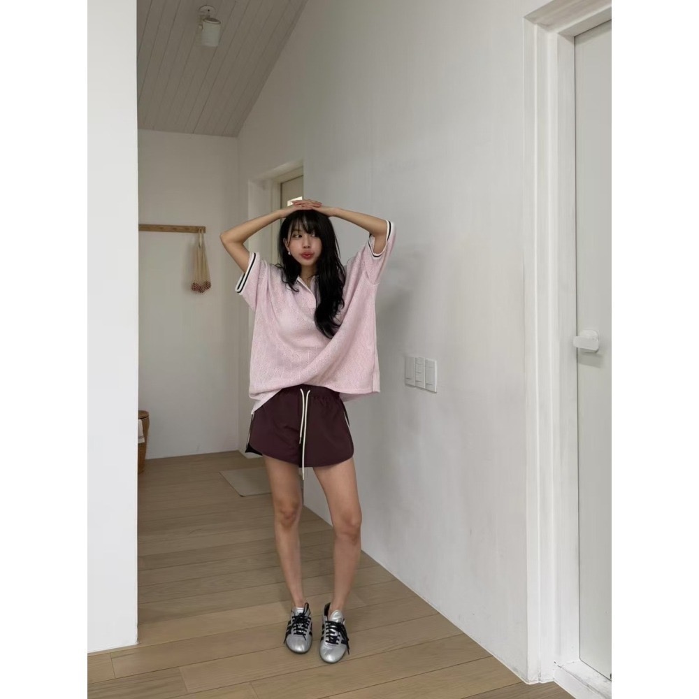 正韓 透涼針織百搭POLO衫 薄荷 現貨-細節圖5