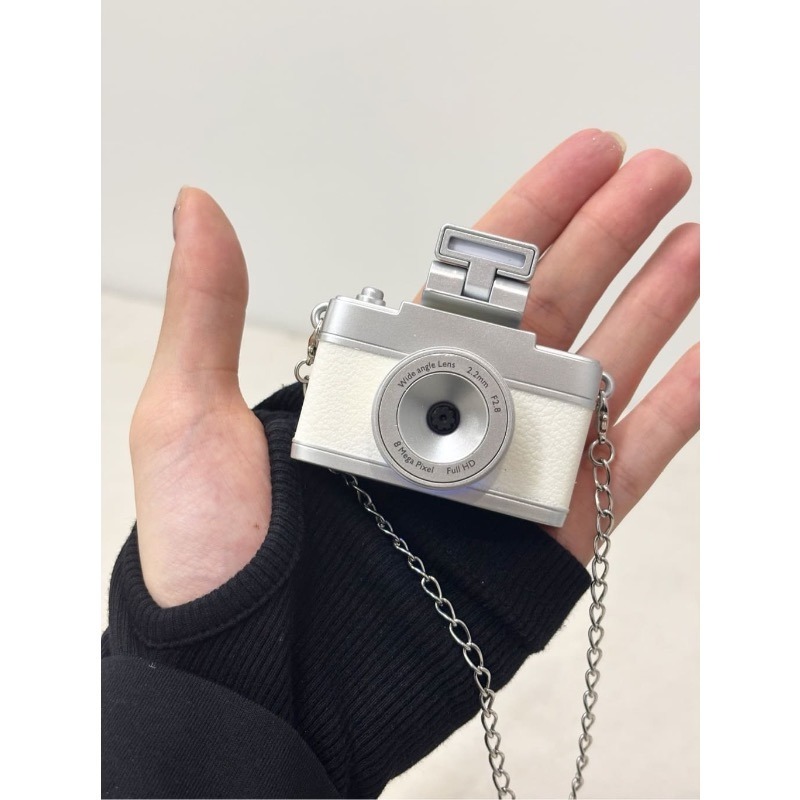 日本 3COINS迷你玩具相機 白/藍色 現貨-細節圖2