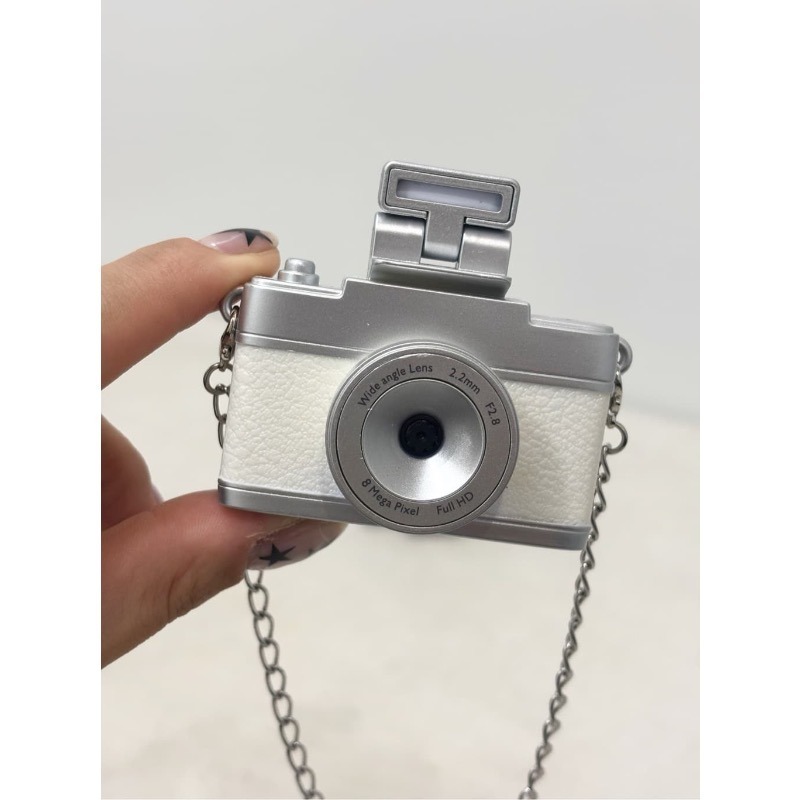 日本 3COINS迷你玩具相機 白/藍色 現貨-細節圖3