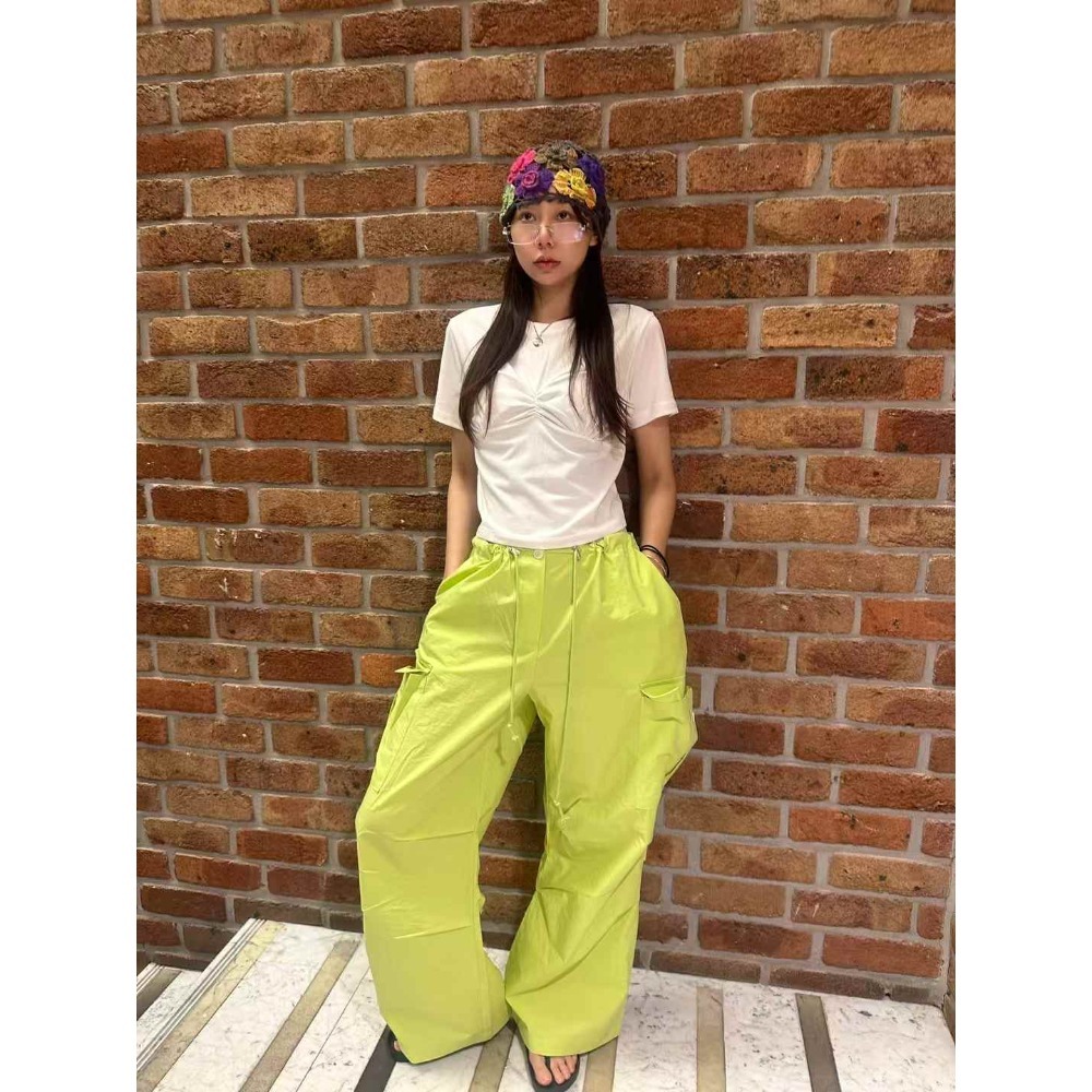 正韓 胸口造型合身短袖T恤 紫 現貨-規格圖10