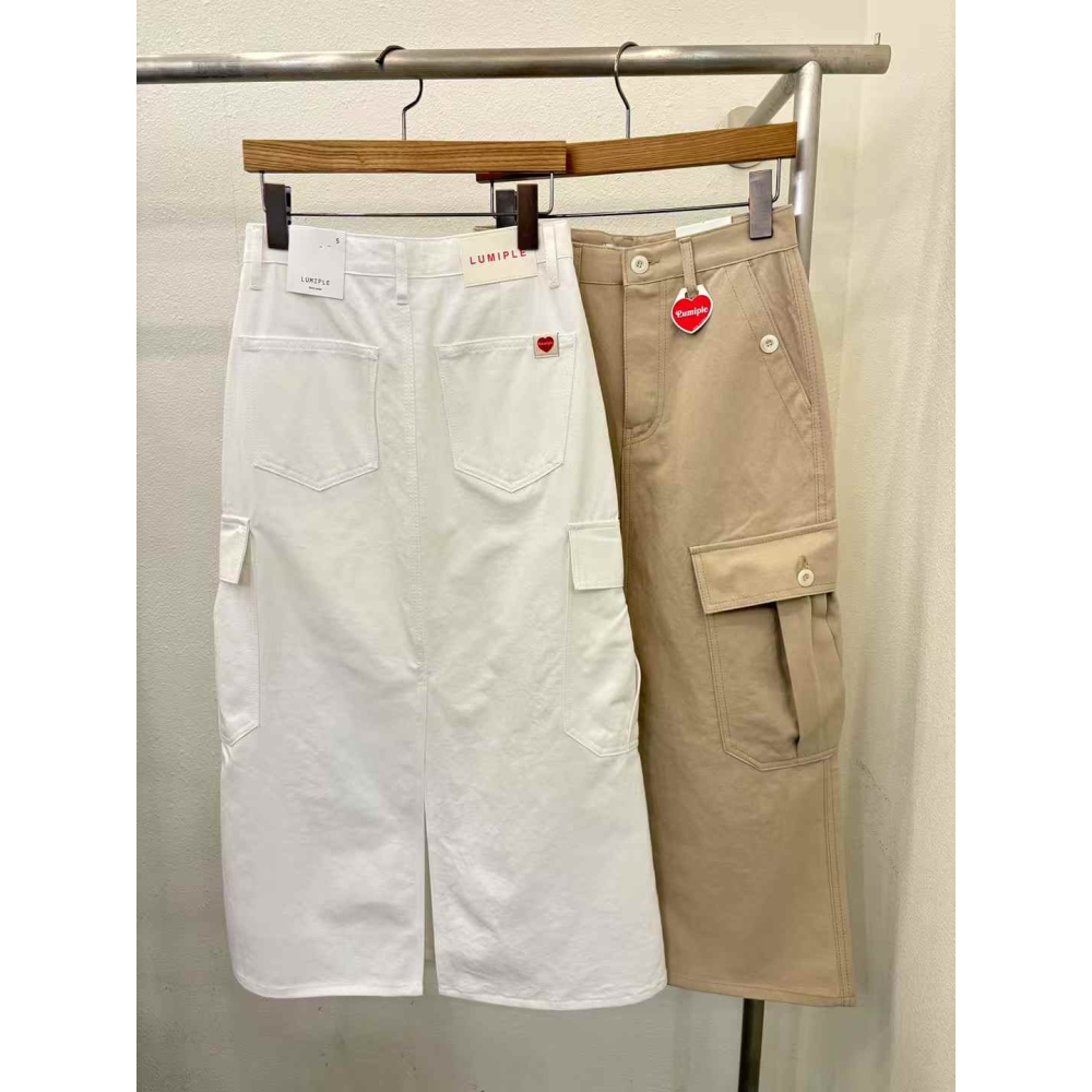 正韓 率性休閒工作裙 白M 現貨-細節圖6