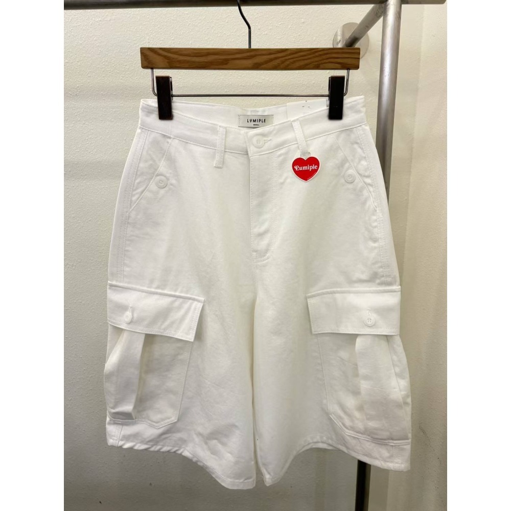 正韓 率性休閒工作五分褲 白M 現貨-細節圖8