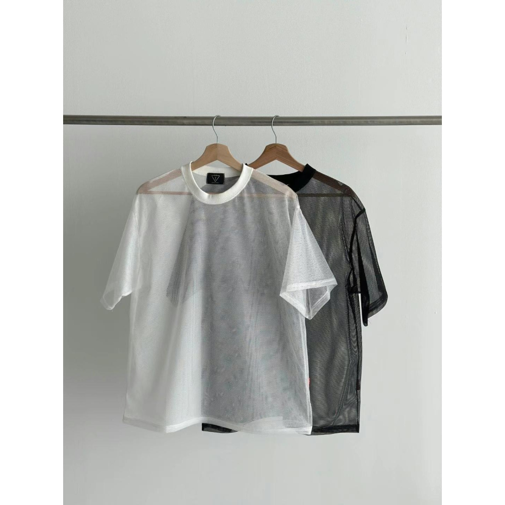 正韓 Kiss樂團T恤+洞洞外罩上衣set 現貨-細節圖5