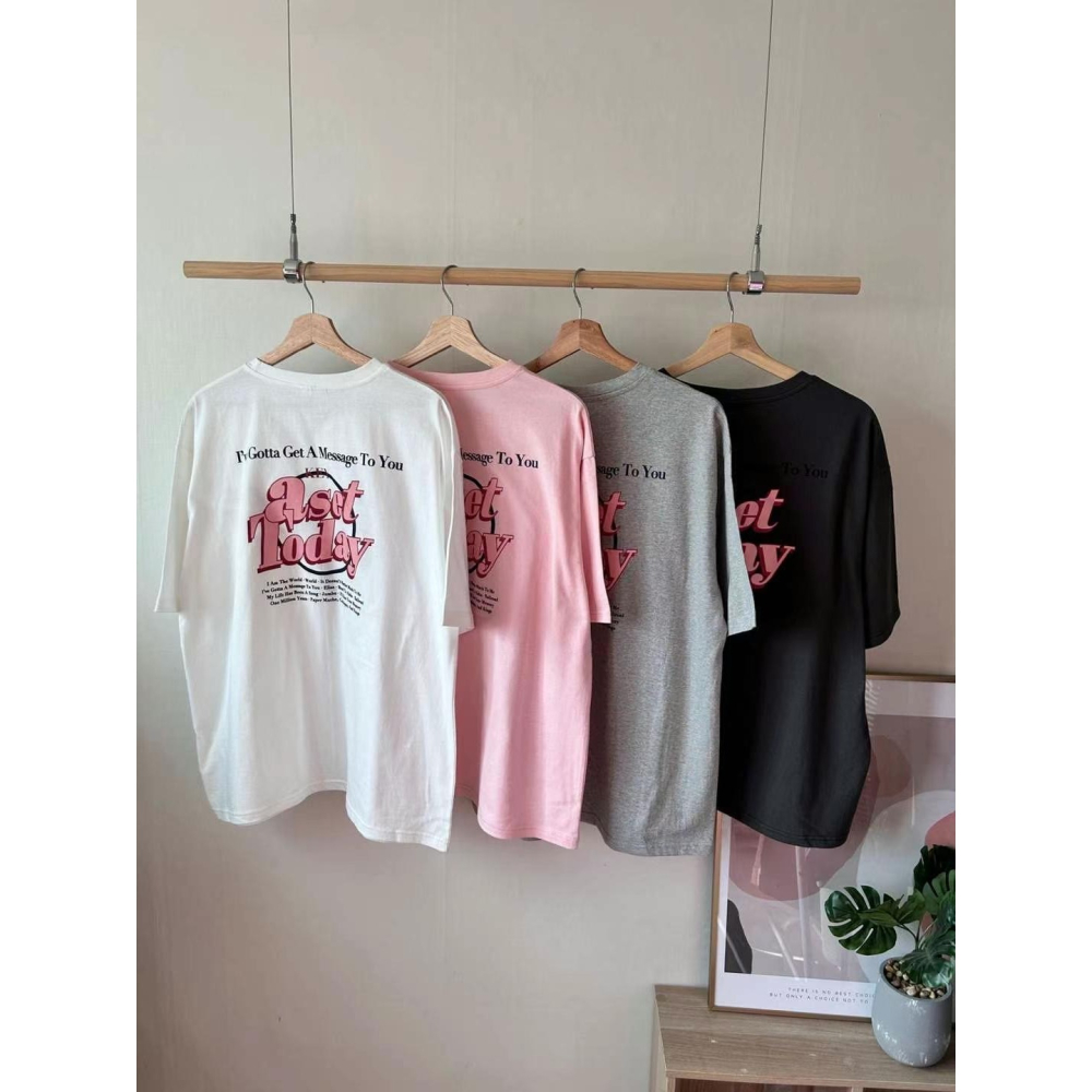 正韓 潮流後背Today T恤 深灰 現貨-細節圖4